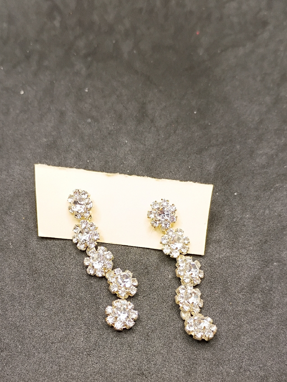Crystal Cluster Drop Earrings